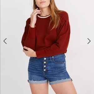 Madewell High Rise Denim Short Button Fly 28